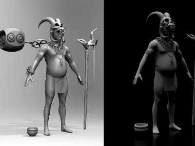 FREE Robot Drone and Character 3D model