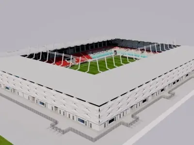 New National Stadium - Luxembourg 3D model