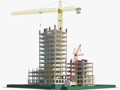  Construction Building site 3D model