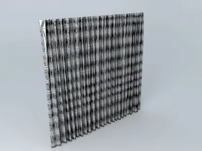 Curtain  draped  Fabric Free 3D model
