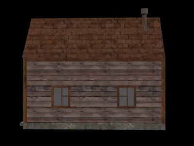 Old Wooden House Low-poly 3D model buy