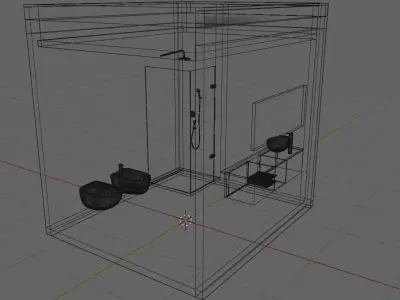  bathroom model without materials 3D model