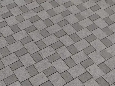 Interlocking Concrete Pavers PBR Texture Texture