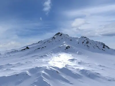 Snow Mountain 14 Low-poly 3D model