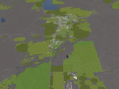 Carson City Nevada USA 50x50km 3D model
