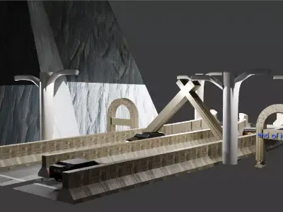 Speed Road Low-poly 3D model