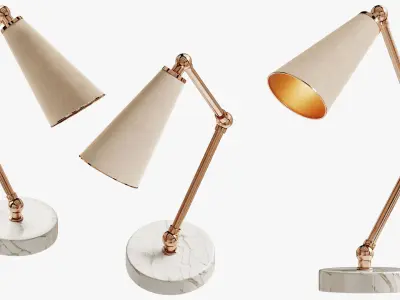Century Lanterna Suede Table Lamp 3D model