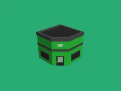 Low Poly Corner Shop 3D model