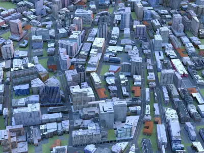 City 45 Low-poly 3D model