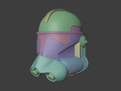 Star Wars Clone Trooper Helmet Low-poly 3D model