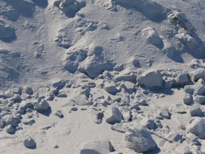 sandy rocky beach 3D model