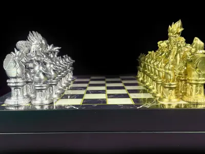 Anime Popular Character Chess Set - Anime Chess Set 3D print model
