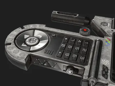 Sci-fi GPS Navigator Low-poly 3D model