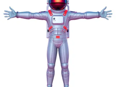 Galactic Astronaut Suit model pack Low-poly 3D model