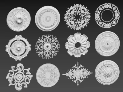 Plaster Ceiling Medallion 3D model