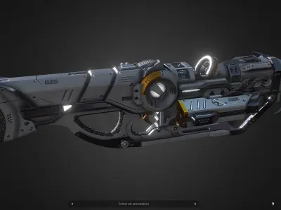 DX5 Mobility Rifle Low-poly 3D model
