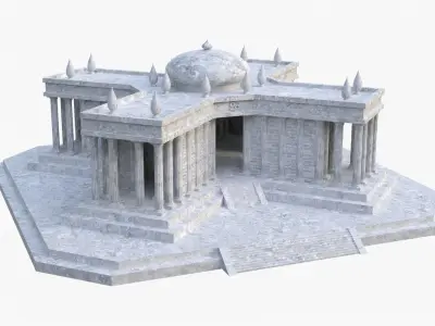TEMPLE OF CANCER - Templo de Cancer - Low poly Low-poly 3D model