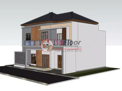 House 14x12m code 511 - Sketchup 3D model 3D model 3D model