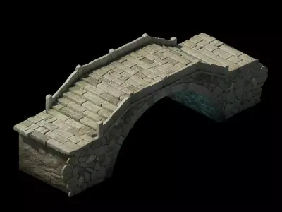 Peach Blossom Island - Stone Bridge 101 3D model
