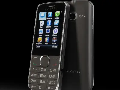 Alcatel One Touch 2005 Anthracite Low-poly 3D model