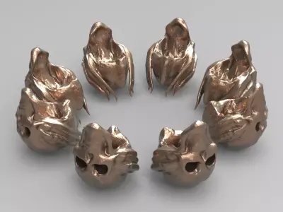 Secret cult ring Low-poly 3D model