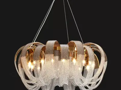Pelagia Crystal round chandelier 3D model
