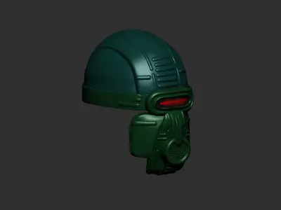 helmet high poly sculpt 3d printable  3D model 122