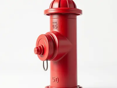 Fire Hydrant D Model Pack for Realistic Urban Scenes Low-poly 3D model