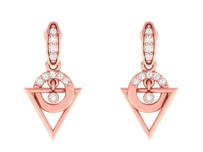Light wt Women Diamond Earrings  3D print model