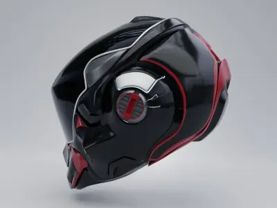 scifi helmet 3D model