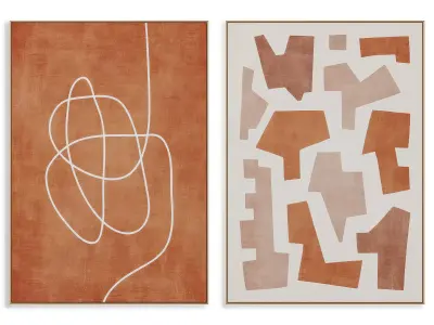 Abstract Painting Frame set 3D model 890