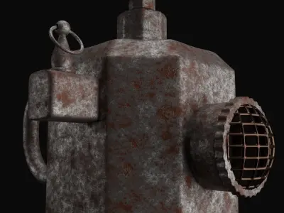 Gass Lamp Low-poly 3D model