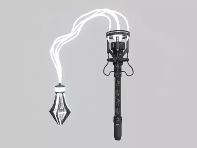 SciFi Flail A09 Black Camouflage - Sci Fi Weapon Design Low-poly 3D model