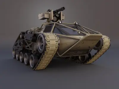 Sci-fi Tank Ripsaw 3D model