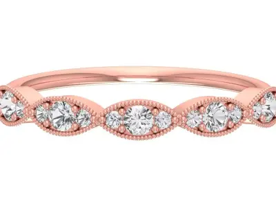 Solitaire Women Light Weight Band Ring 3D print model 40
