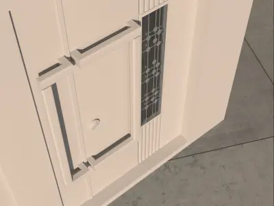 DOOR exterior LOWPOLY Low-poly 3D model