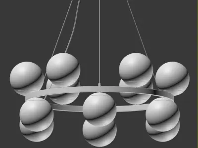 Lampatron Sanne Round Chandelier 3D model