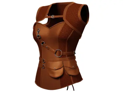 Corset PBR Low-poly 3D model