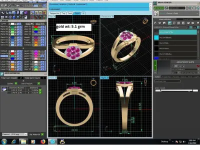 Diamond Ring For Women 3d Print Model 3D print model 48
