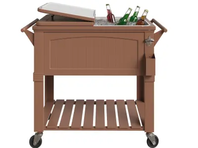 Permasteel 80 Quarts Wheeled Serving StationCart 3D model