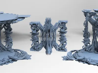 Isle of Avalon Tower 3 options 3D model