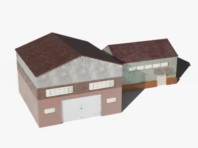 Warehouse 2 Low-poly 3D model buy