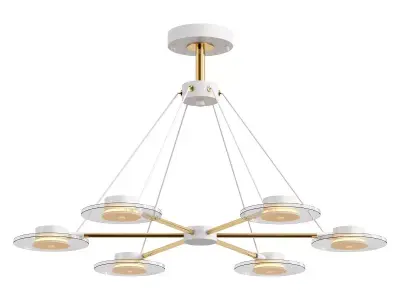 nadin chandelier with five lights in gold 3D model
