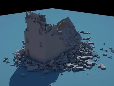 Collapsed Building 2 3D model