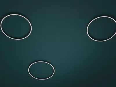 Circle Lamp Modern Low-poly 3D model