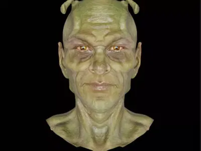 Realistic Piccolo Head mesh Low-poly 3D model