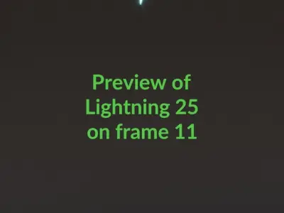 Animated Lightning v25 Low-poly 3D model