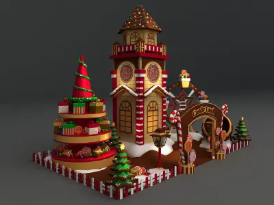 3d Christmas installation 3D model