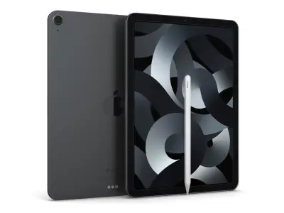 Apple iPad Air 2022 All Color with Pencil Low-poly 3D model