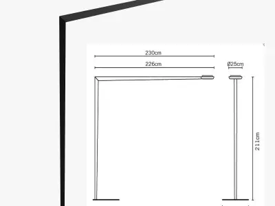 Floor lamp Fabbian F05C0102 Angle 3D model